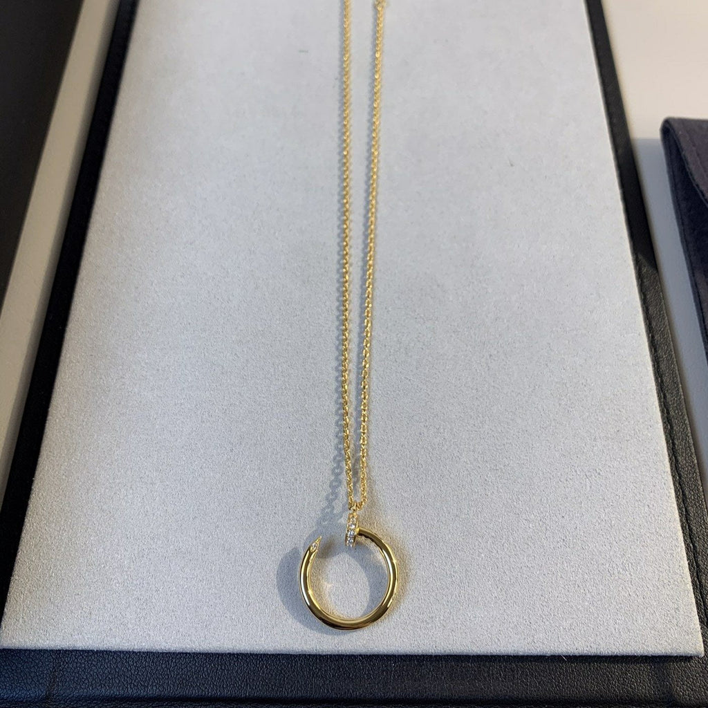 CARTIER JUSTE NECKLACE 2.2MM GOLD DIAMONDS