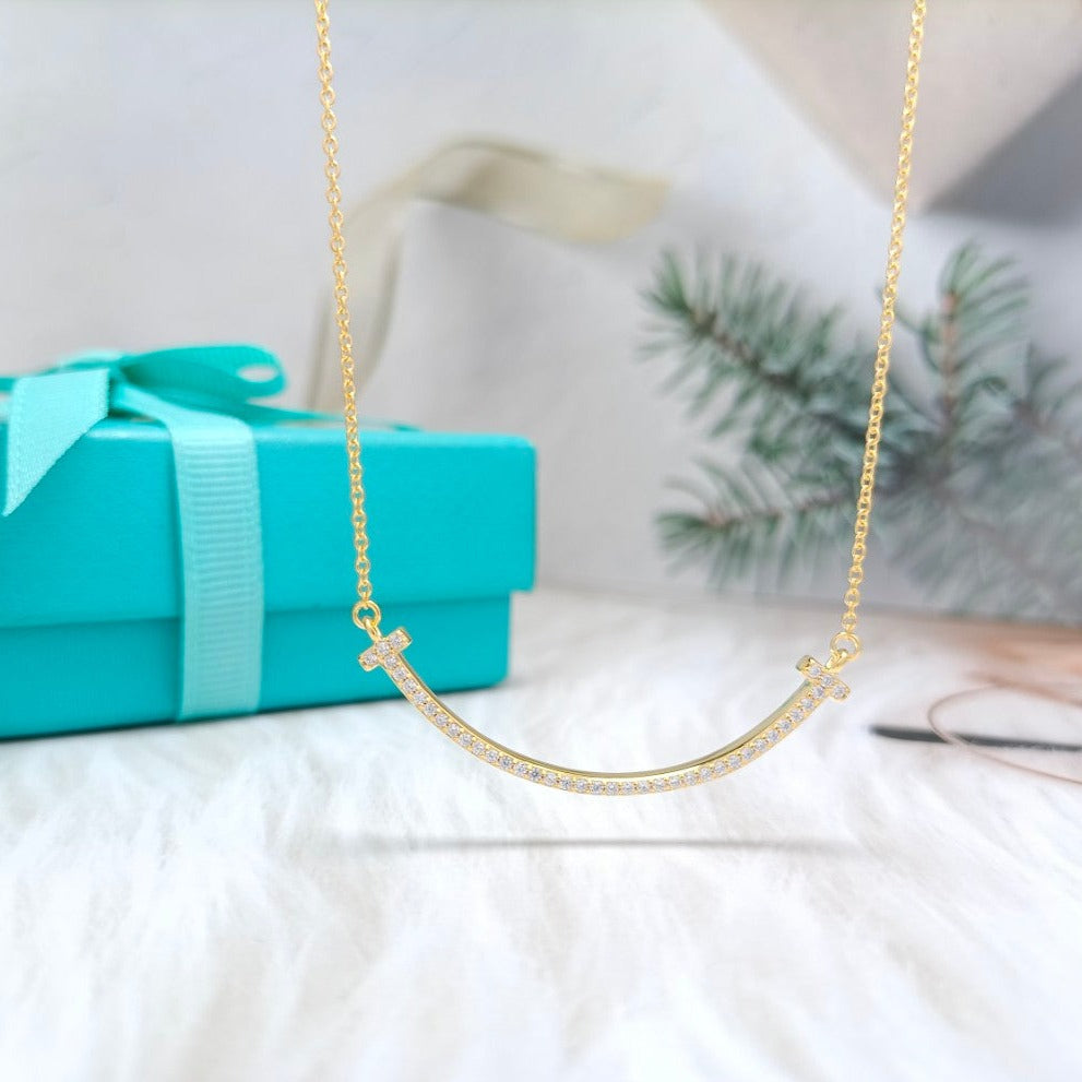 TIFFANY & CO. BIG SMILE PEDANT DIAMOND NECKLACE