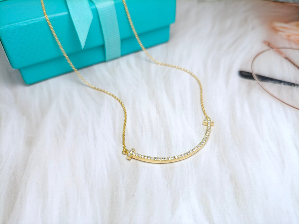 TIFFANY & CO. BIG SMILE PEDANT DIAMOND NECKLACE