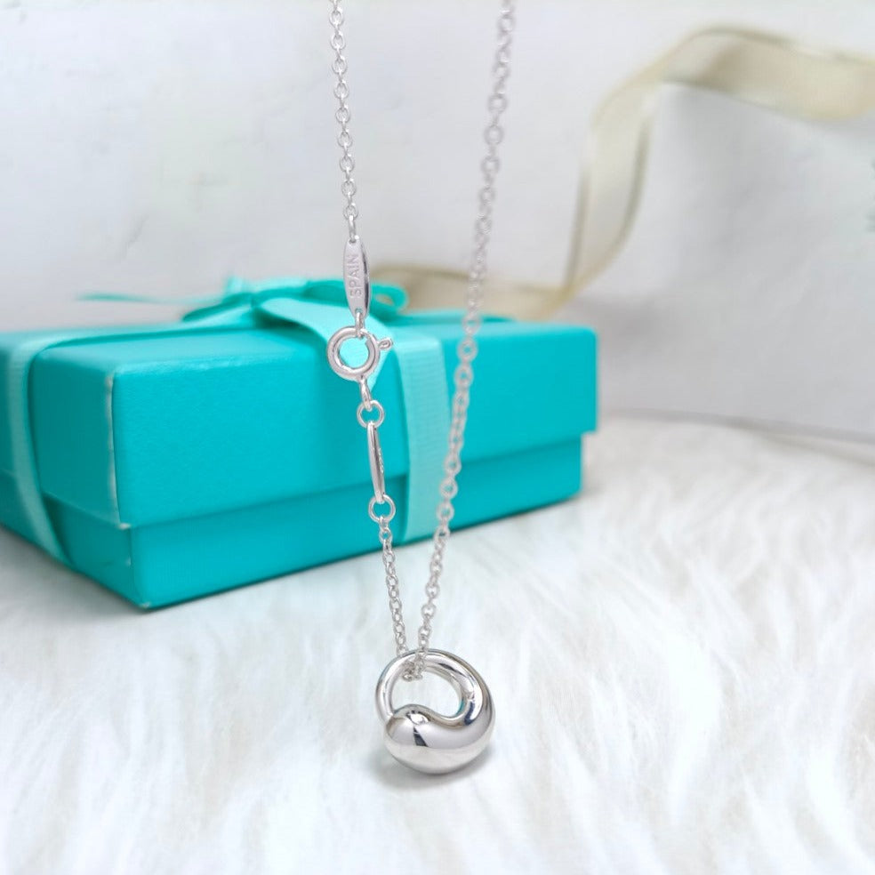 TIFFANY & CO. SNAIL PEDANT SILVER NECKLACE