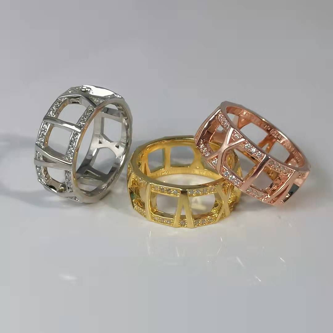 TIFFANY & CO. ATLAS LARGE OPEN DIAMOND RING