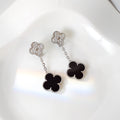 Van Cleef & Arpels CLOVER 2 MOTIFS SILVER DIAMOND ONYX