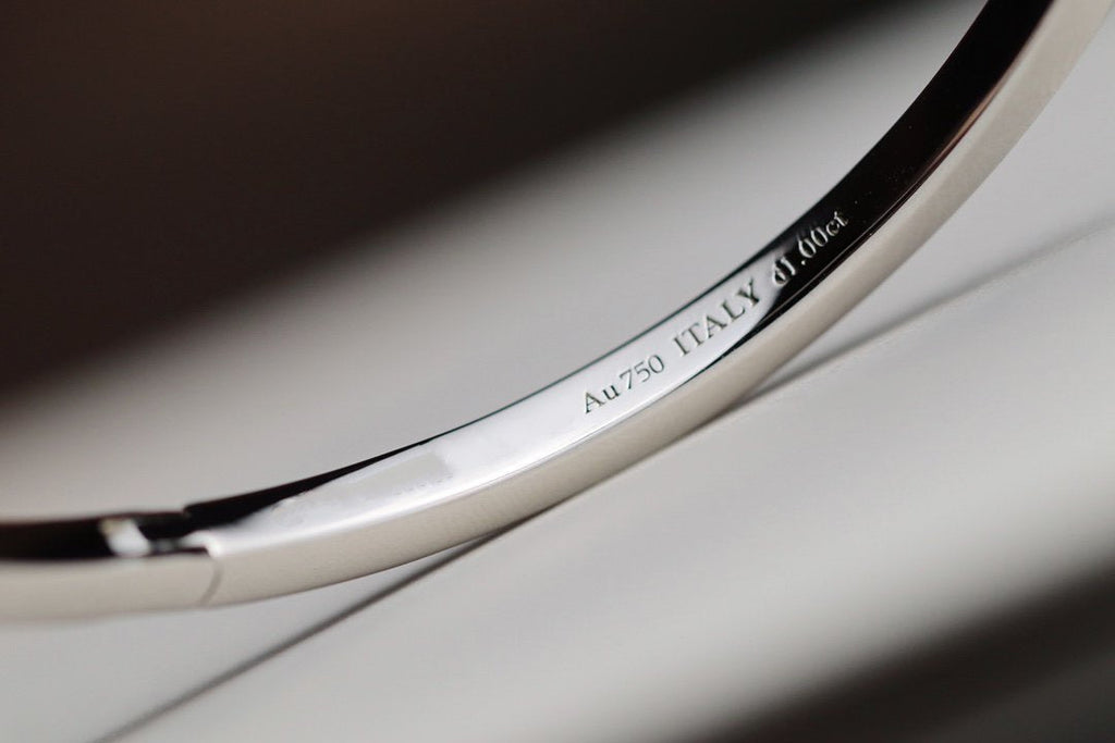 TIFFANY & CO. NARROW T1 HINGED BANGLE DIAMOND SILVER