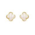 Van Cleef & Arpels PURE CLOVER MOP PINK GOLD EARRINGS