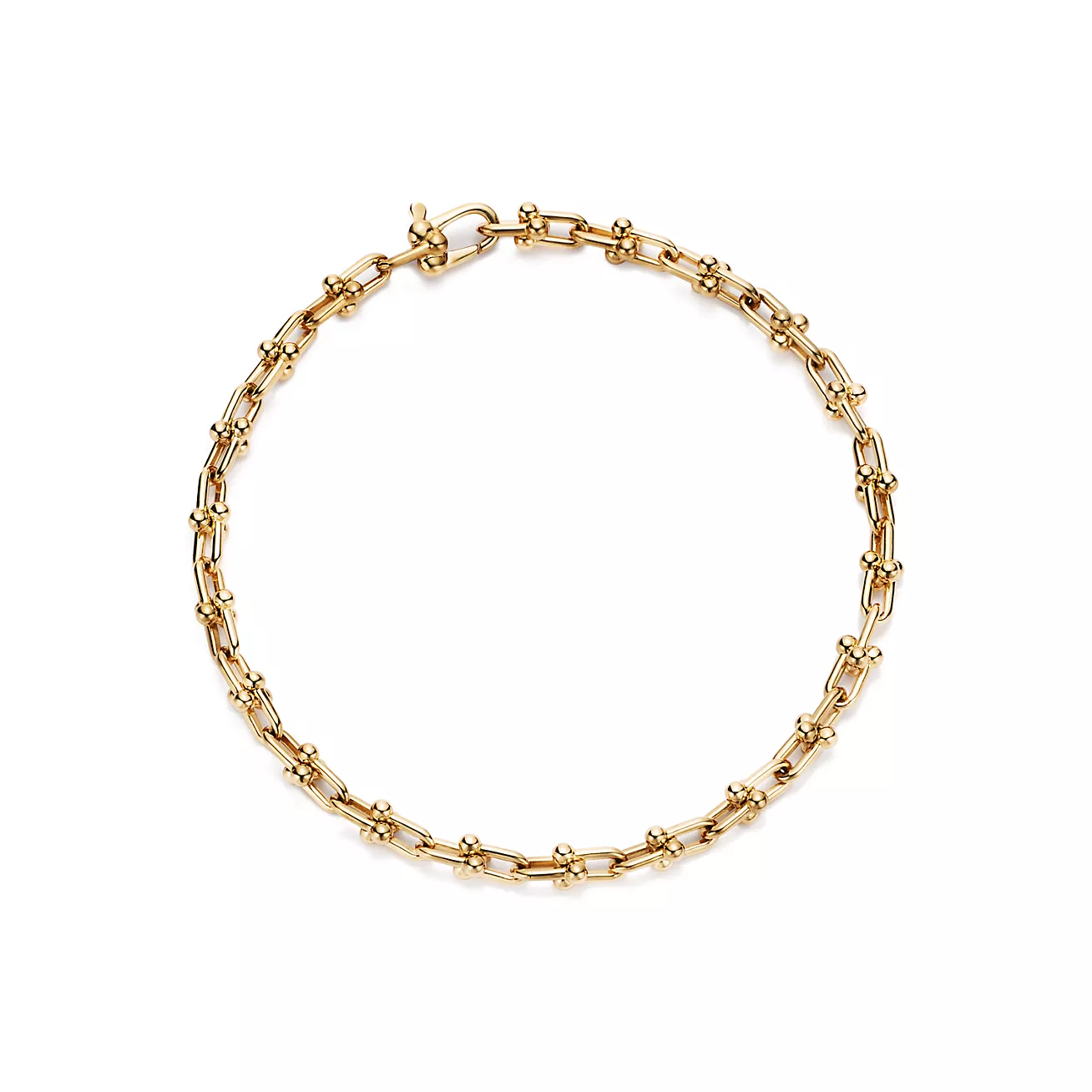 TIFFANY & CO. HARDWEAR MICRO LINK 44 MOTIF GOLD BRACELET