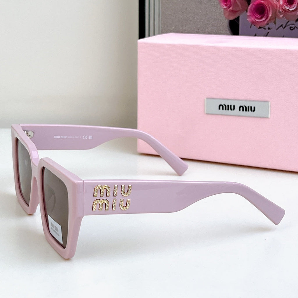 MIU MIU GLIMPSE SQUARE SUNGLASSES SMU07S IN ACETATE