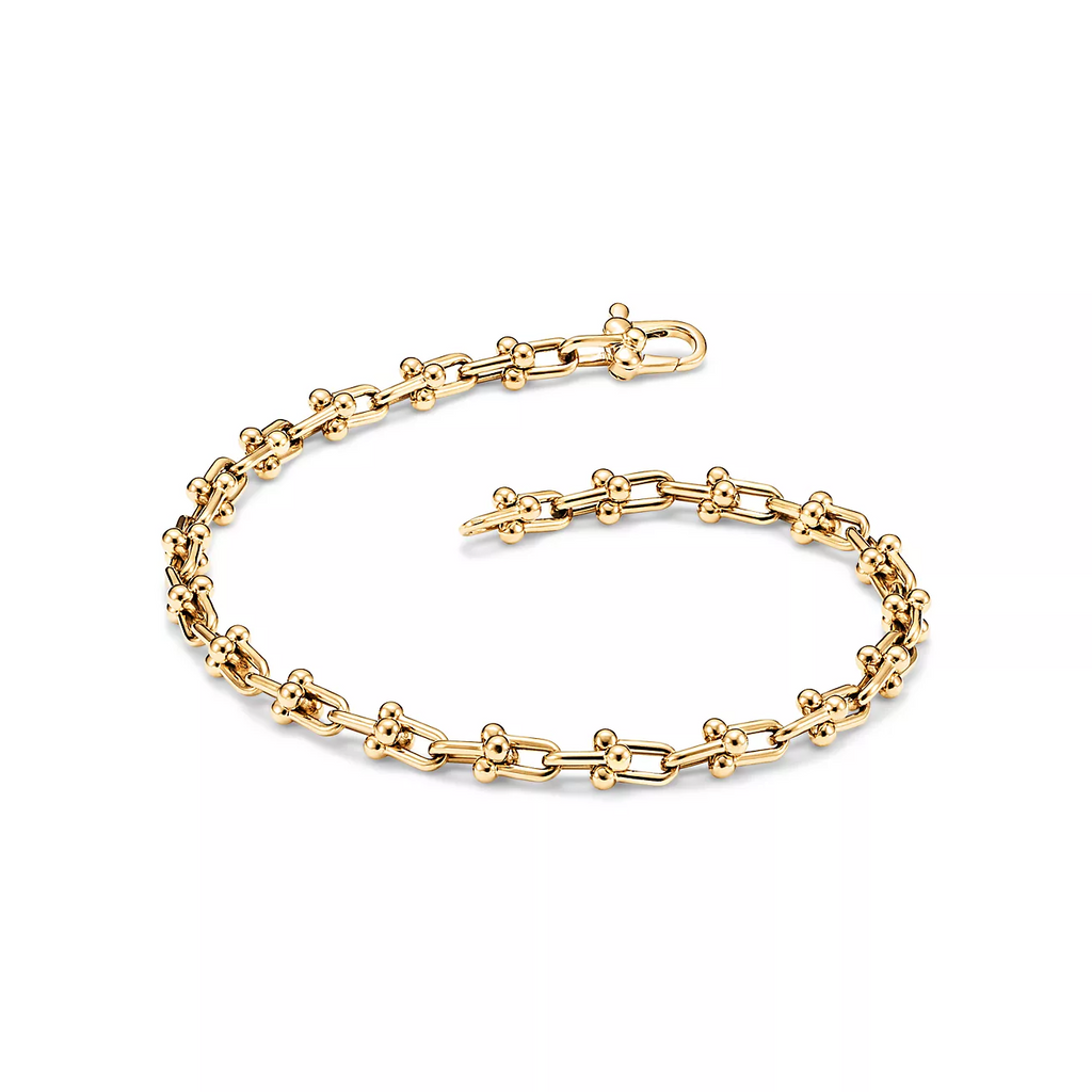TIFFANY & CO. HARDWEAR MICRO LINK 44 MOTIF GOLD BRACELET