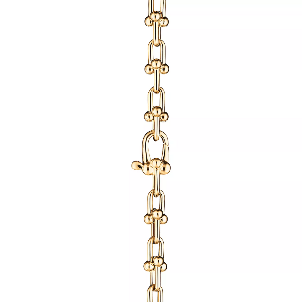 TIFFANY & CO. HARDWEAR MICRO LINK 44 MOTIF GOLD BRACELET