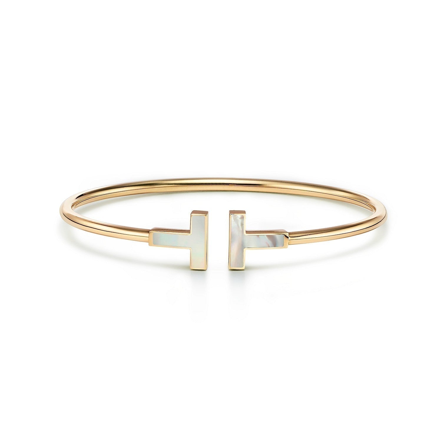 TIFFANY & CO. T BRACELET 1.8MM MOP PINK GOLD