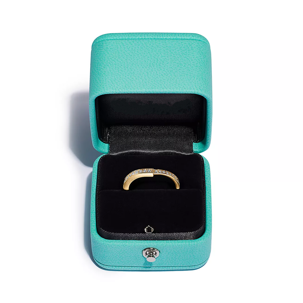 TIFFANY & CO. LOCK RING GOLD DIAMOND PAVED