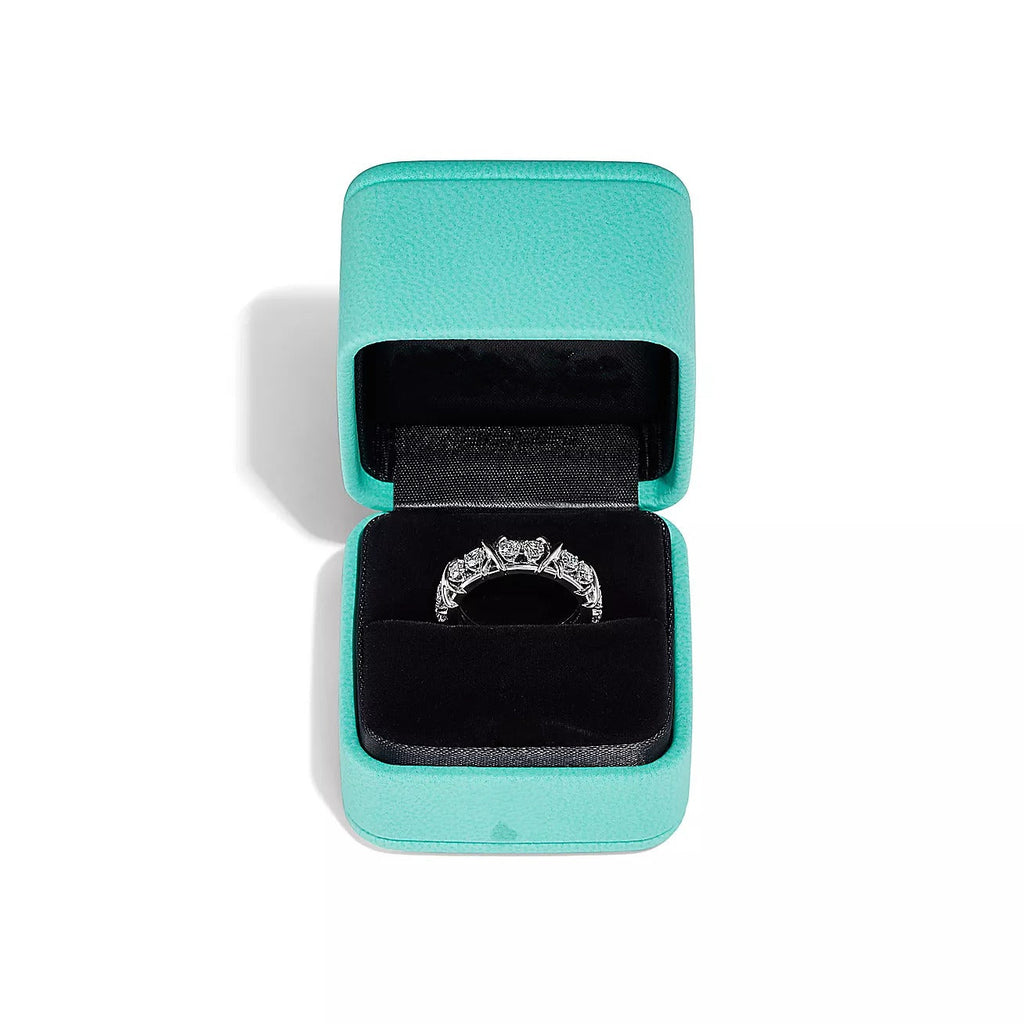 TIFFANY & CO. SIXTEEN STONE SILVER RING