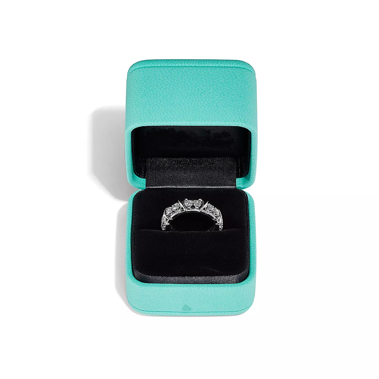 TIFFANY & CO. SIXTEEN STONE SILVER RING