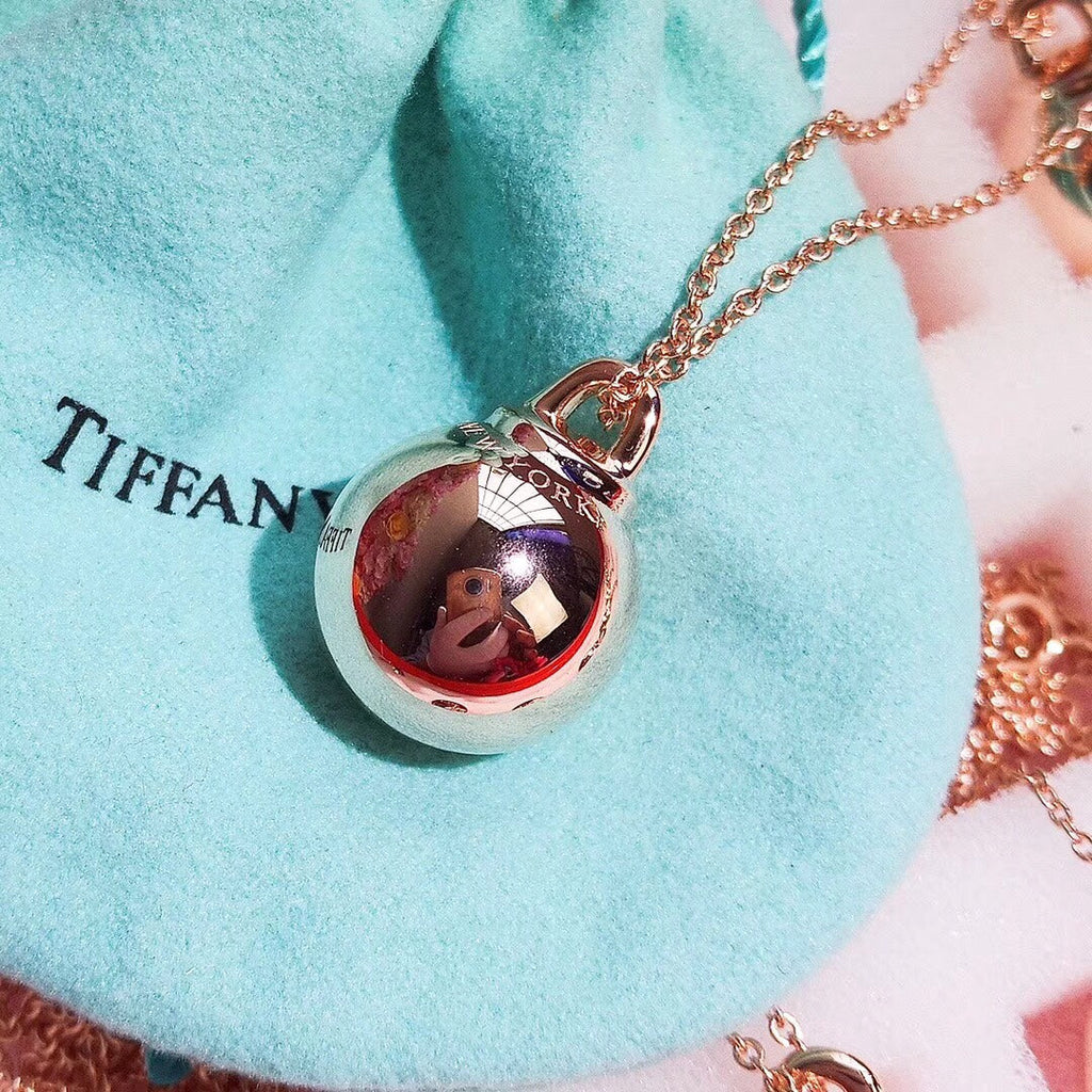TIFFANY & CO. HARDWEAR PENDENTIF BALL ROSE NECKLACE
