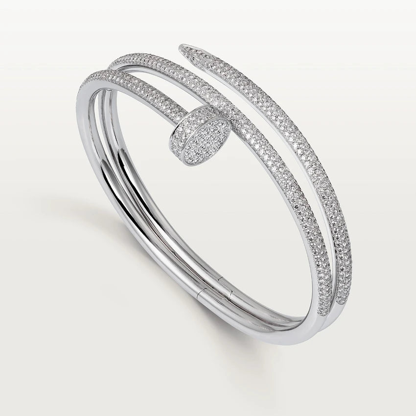 CARTIER JUSTE BRACELET 3.5MM DOUBLE ROW FULL DIAMOND