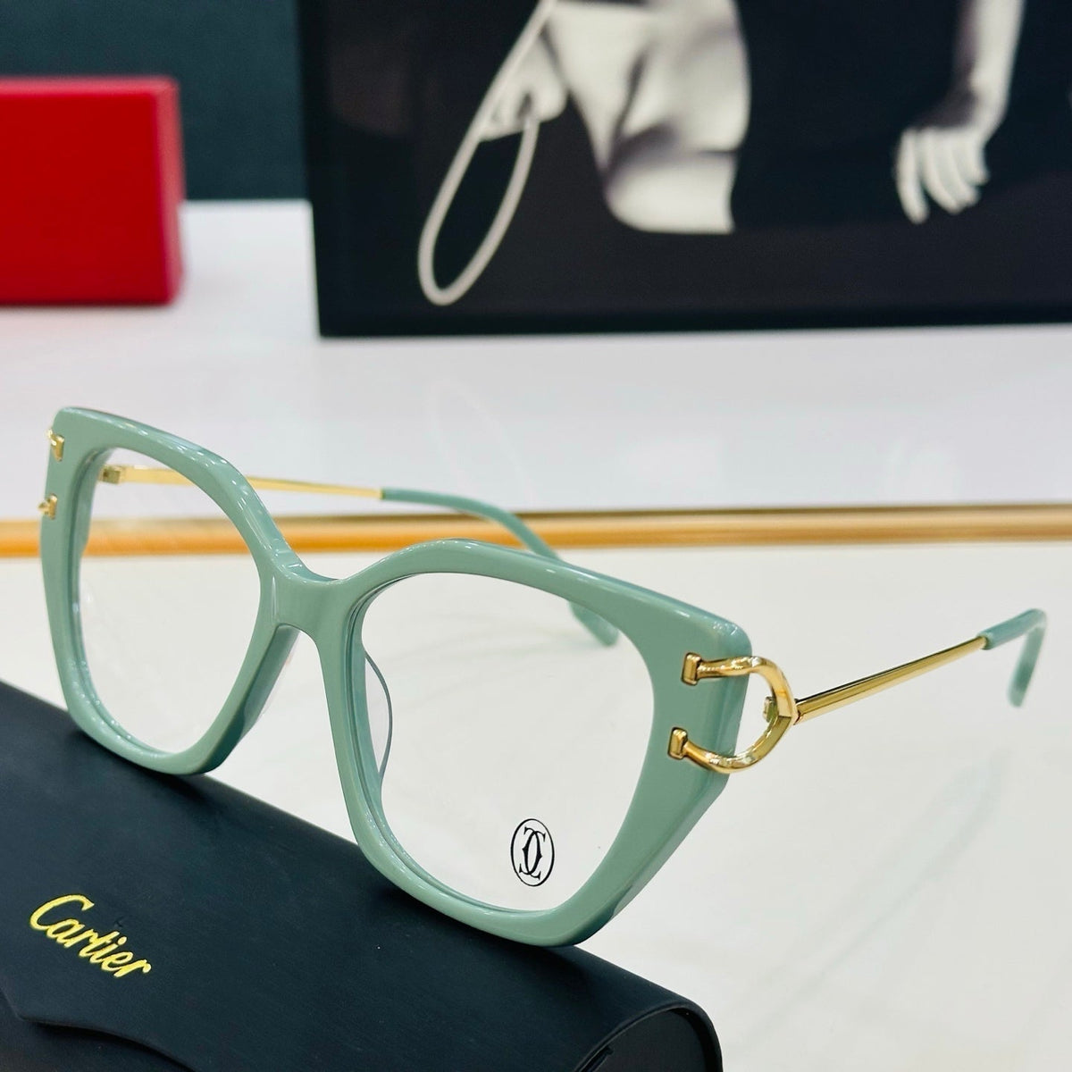 CARTIER C DE BUTTERFLY FRAME SUNGLASSES 522660 IN ACETATE
