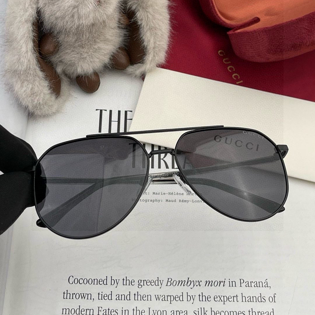 GUCCI AVIATOR FRAME SUNGLASSES 5980 IN METAL