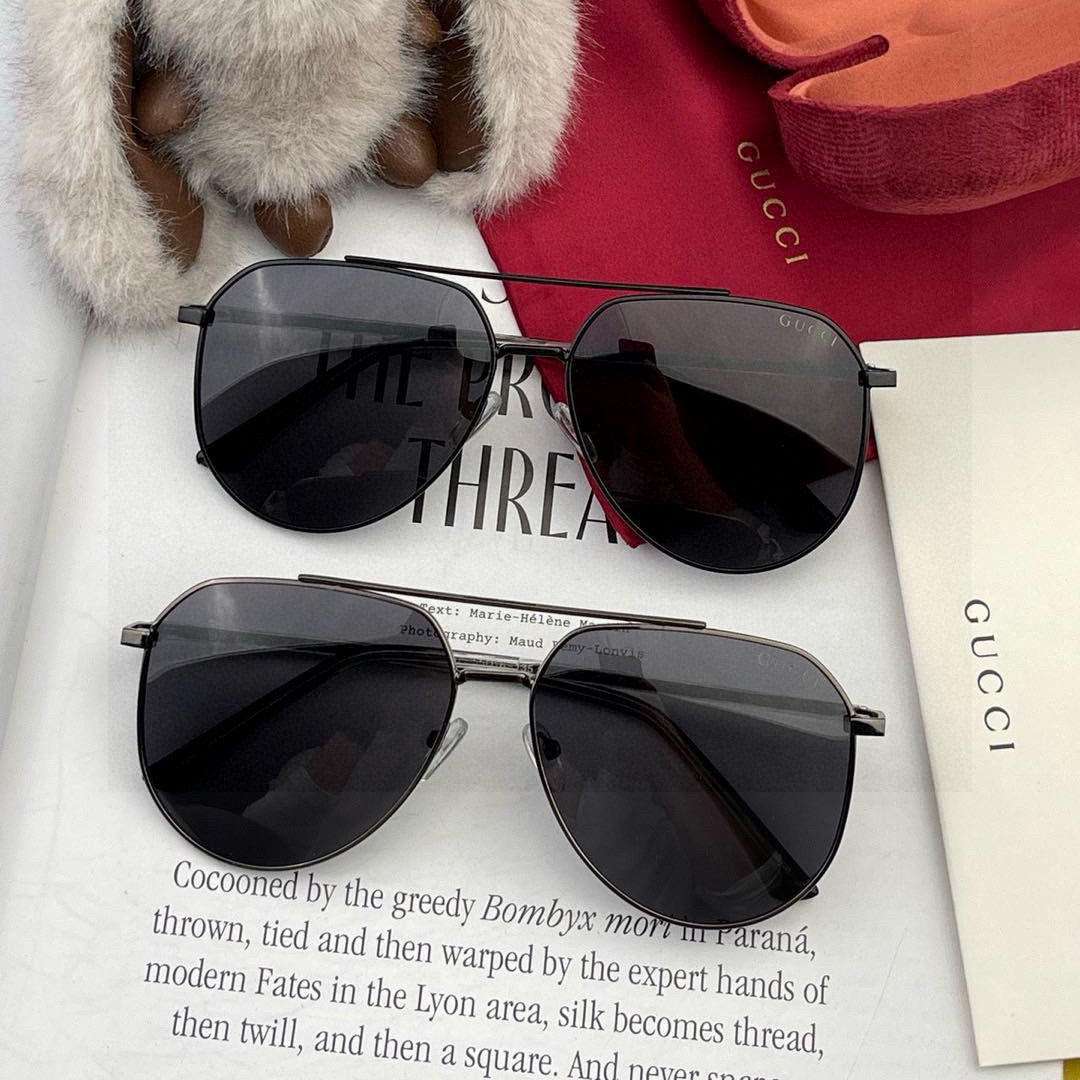 GUCCI AVIATOR FRAME SUNGLASSES 5980 IN METAL