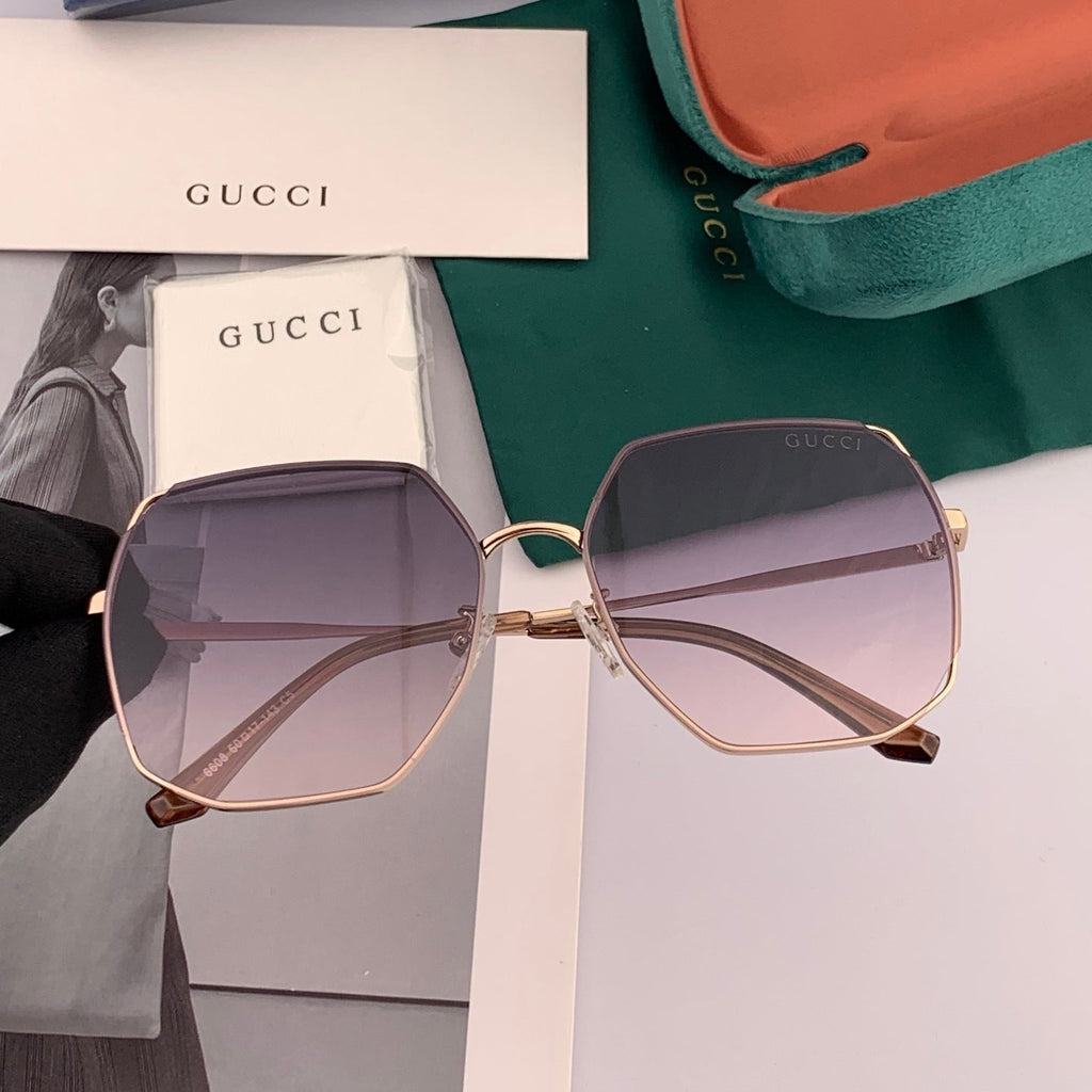 GUCCI SPECIALIZED FIT ROUND-FRAME SUNGLASSES 8660 IN METAL