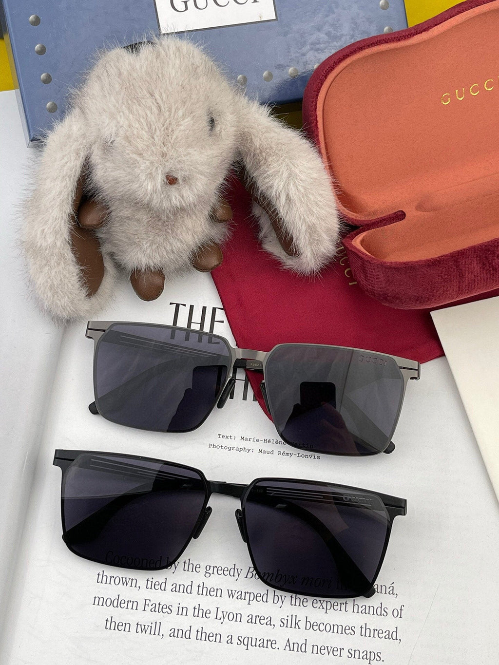 GUCCI RECTANGULAR FRAME SUNGLASSES 1862 IN METAL