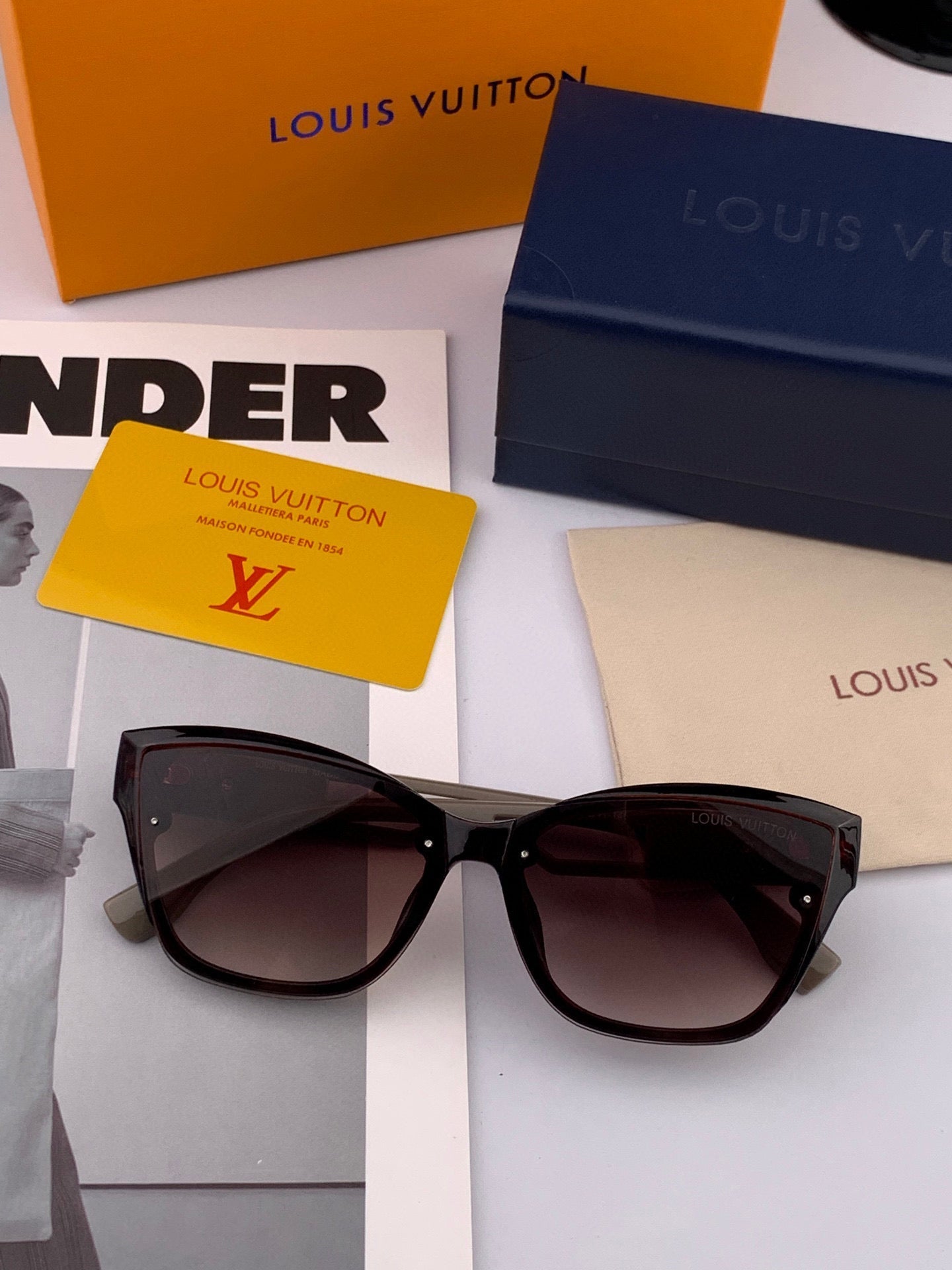 LOUIS VUITTON CAT EYE SUNGLASSES L7310 IN ACETATE