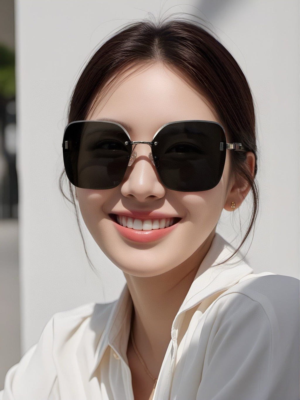 MIU MIU RUNWAY SQUARE SUNGLASSES M2612 IN METAL