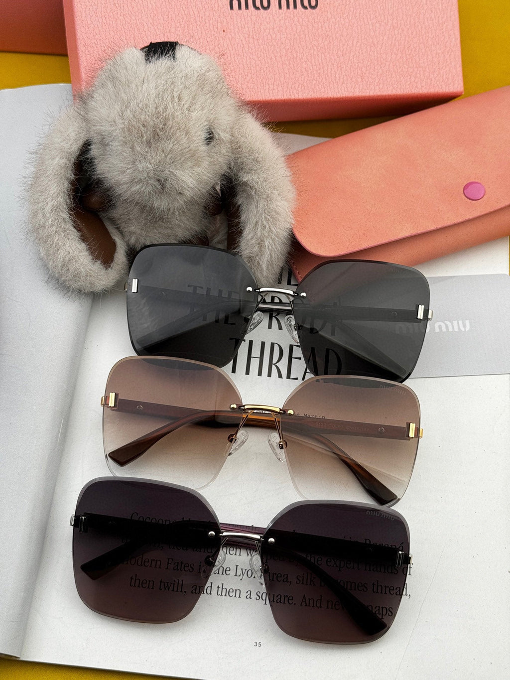 MIU MIU RUNWAY SQUARE SUNGLASSES M2612 IN METAL