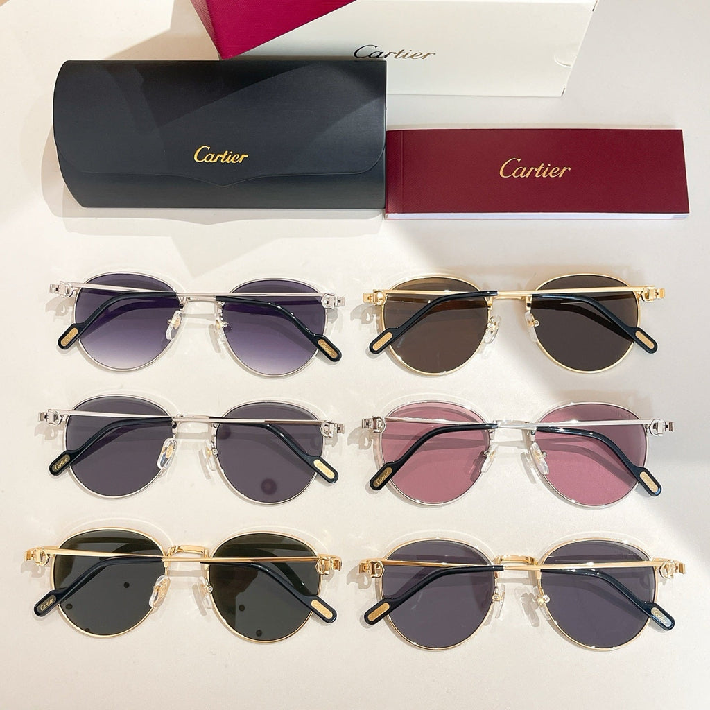 CARTIER PREMIÈRE ROUND FRAME SUNGLASSES CT0335S IN METAL