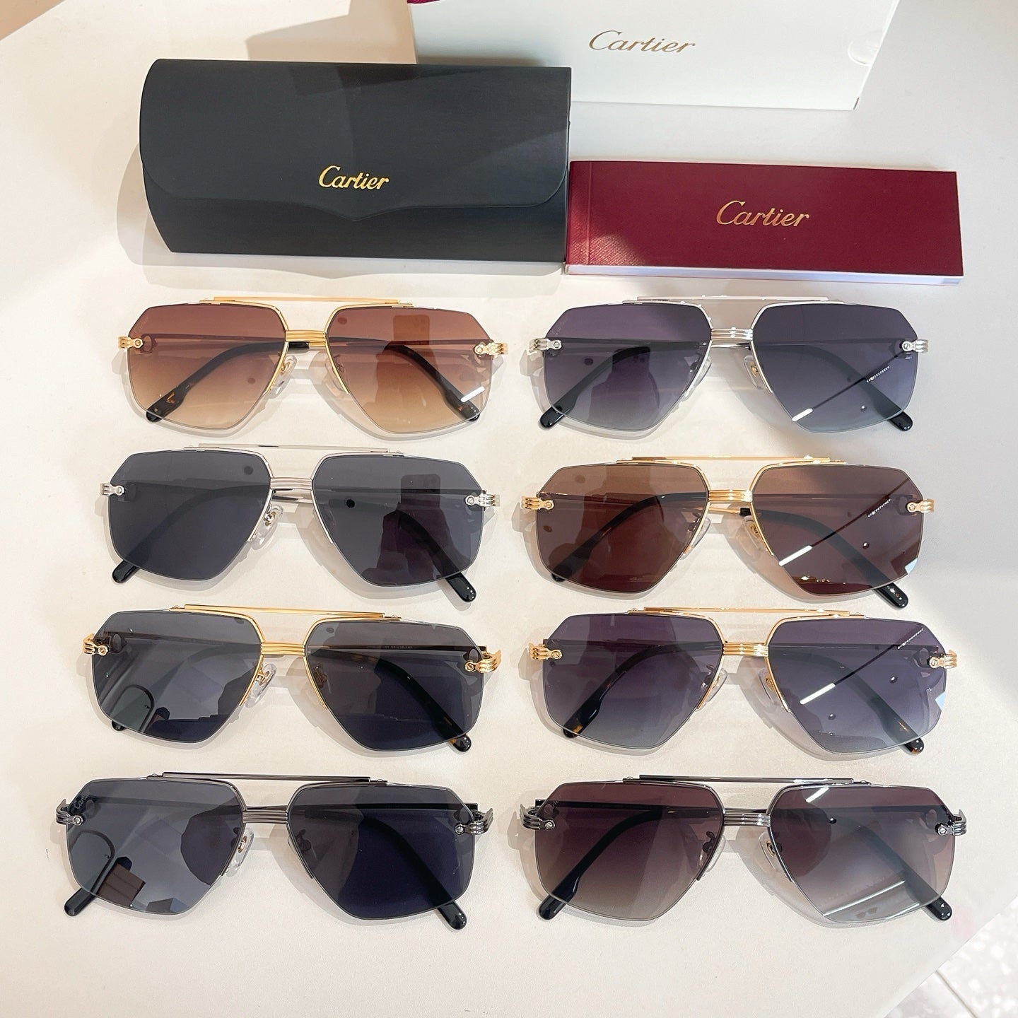 CARTIER PREMIÈRE PILOT FRAME SUNGLASSES CT0426 IN METAL