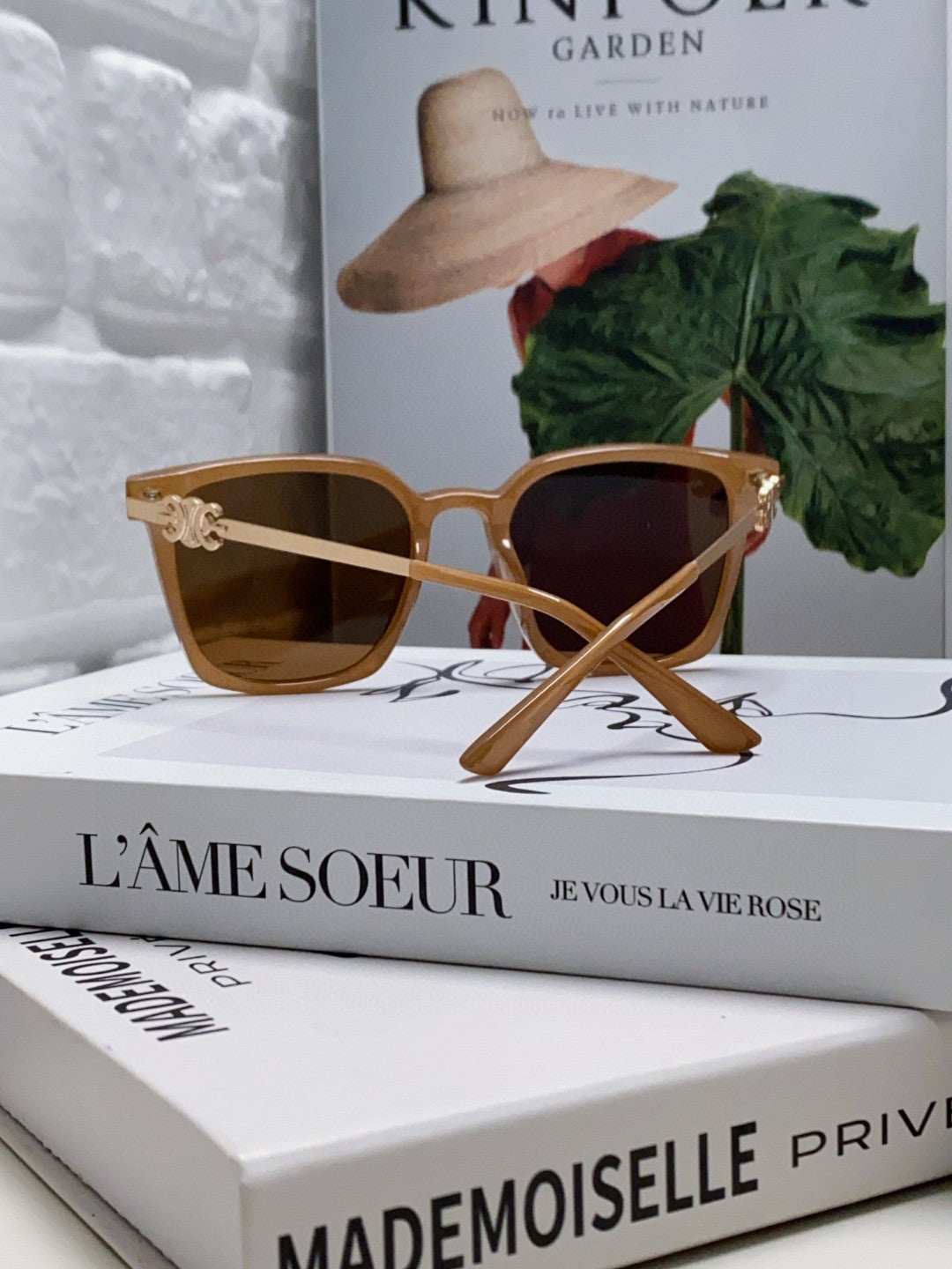 CELINE TRIOMPHE SUNGLASS 497816 IN NUDE METAL