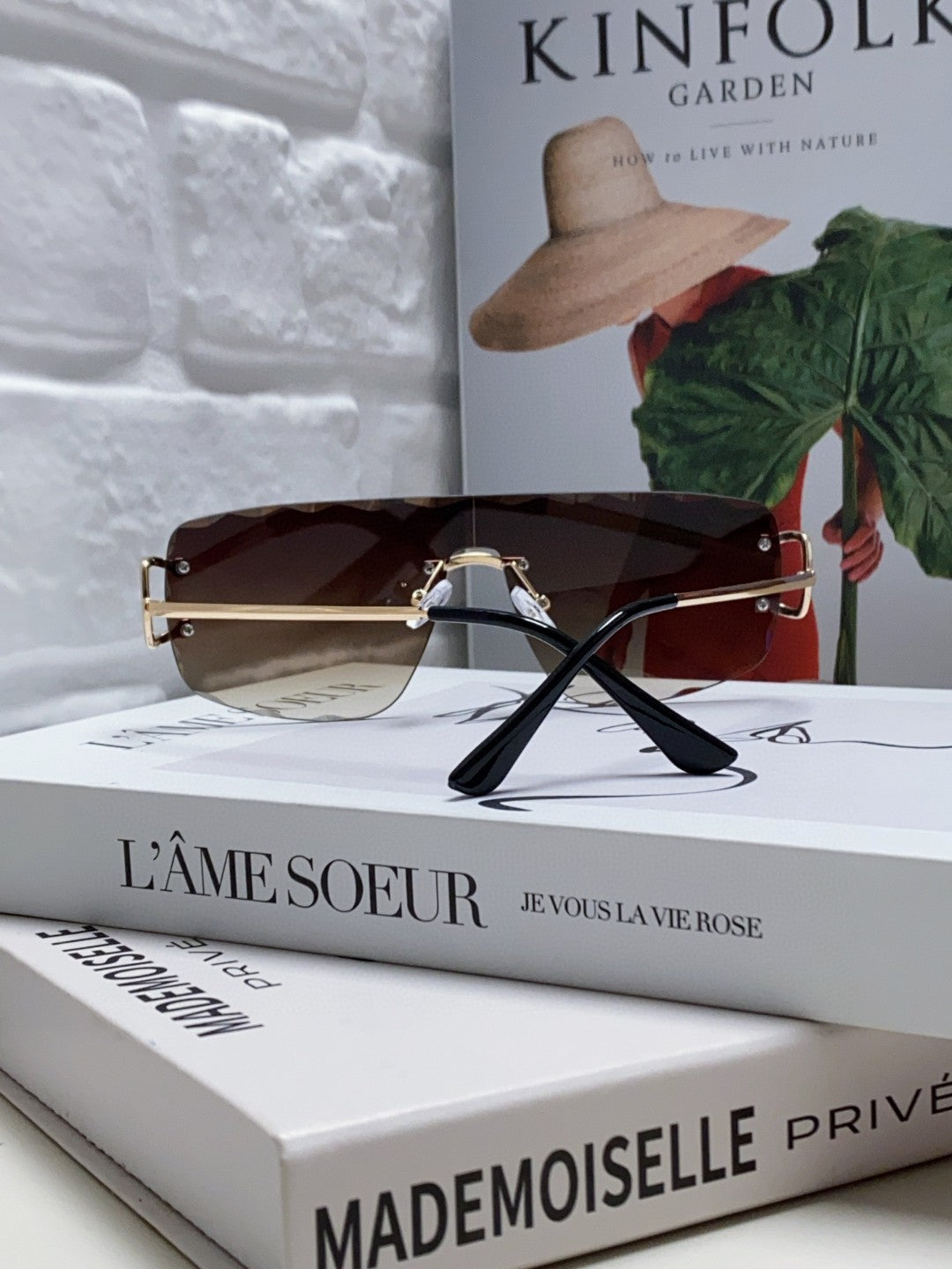 CARTIER C DE RIMLESS NAVIGATOR FRAME SUNGLASSES 548665 IN METAL