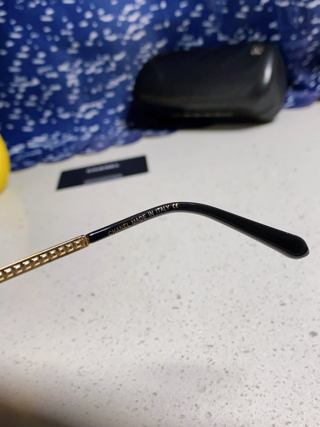 CHANEL CAT EYE SUNGLASSES 641934 IN GOLD METAL PINK SMOKE LENSES