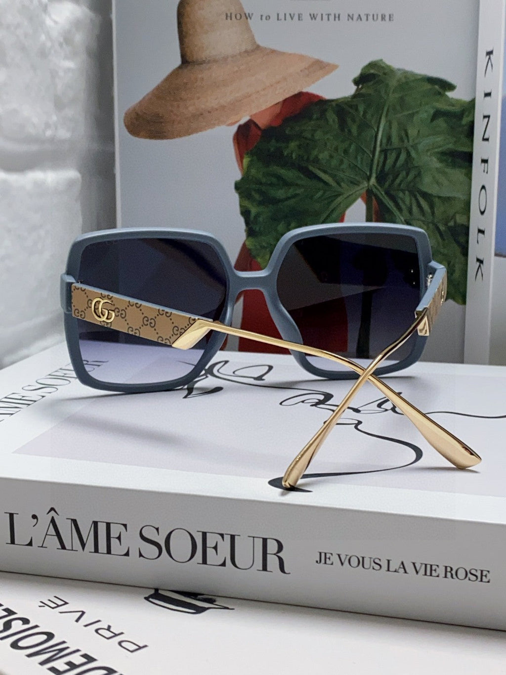 GUCCI SQUARE FRAME SUNGLASSES  567447 IN ACETATE