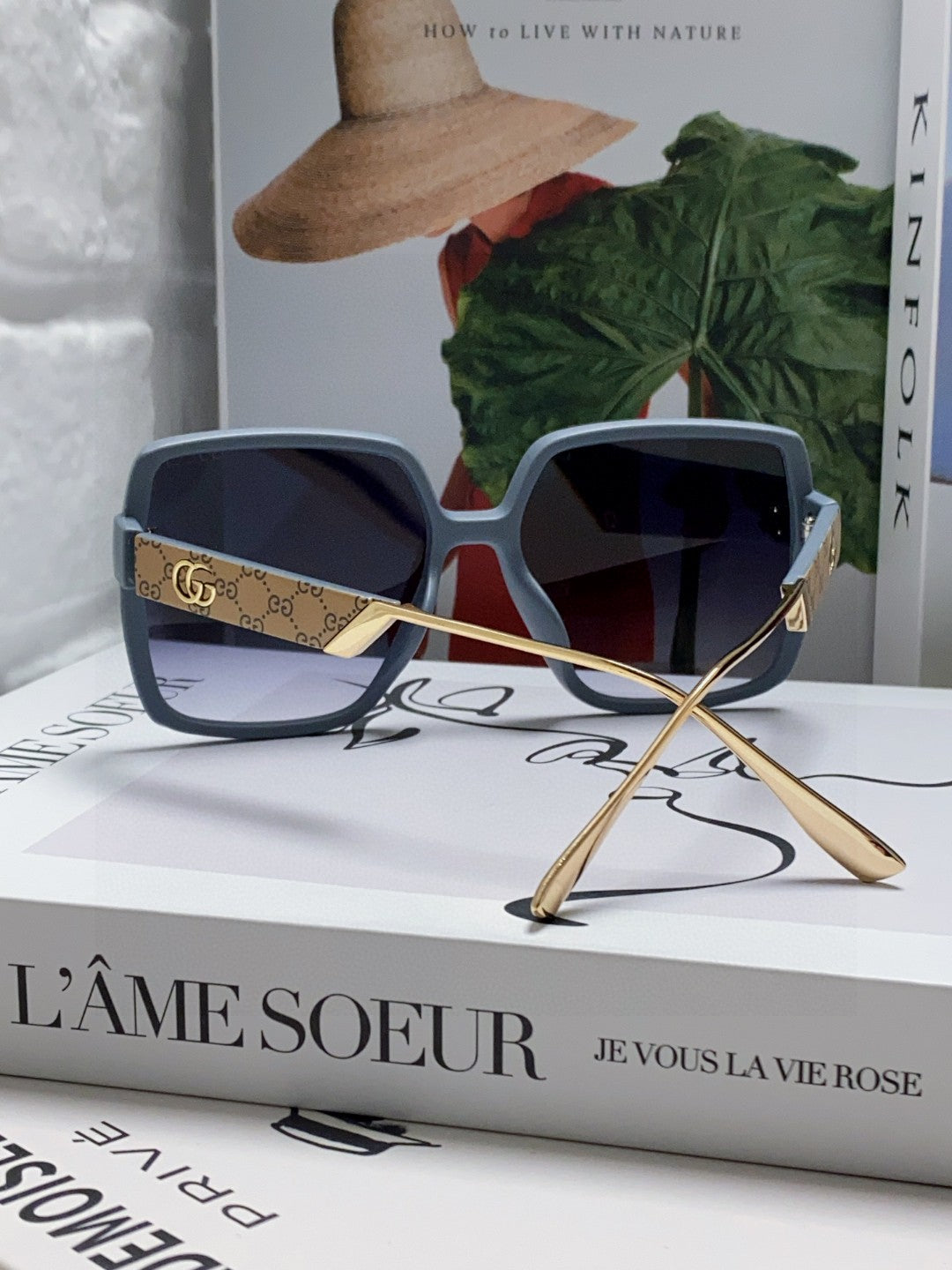 GUCCI SQUARE FRAME SUNGLASSES  567447 IN ACETATE