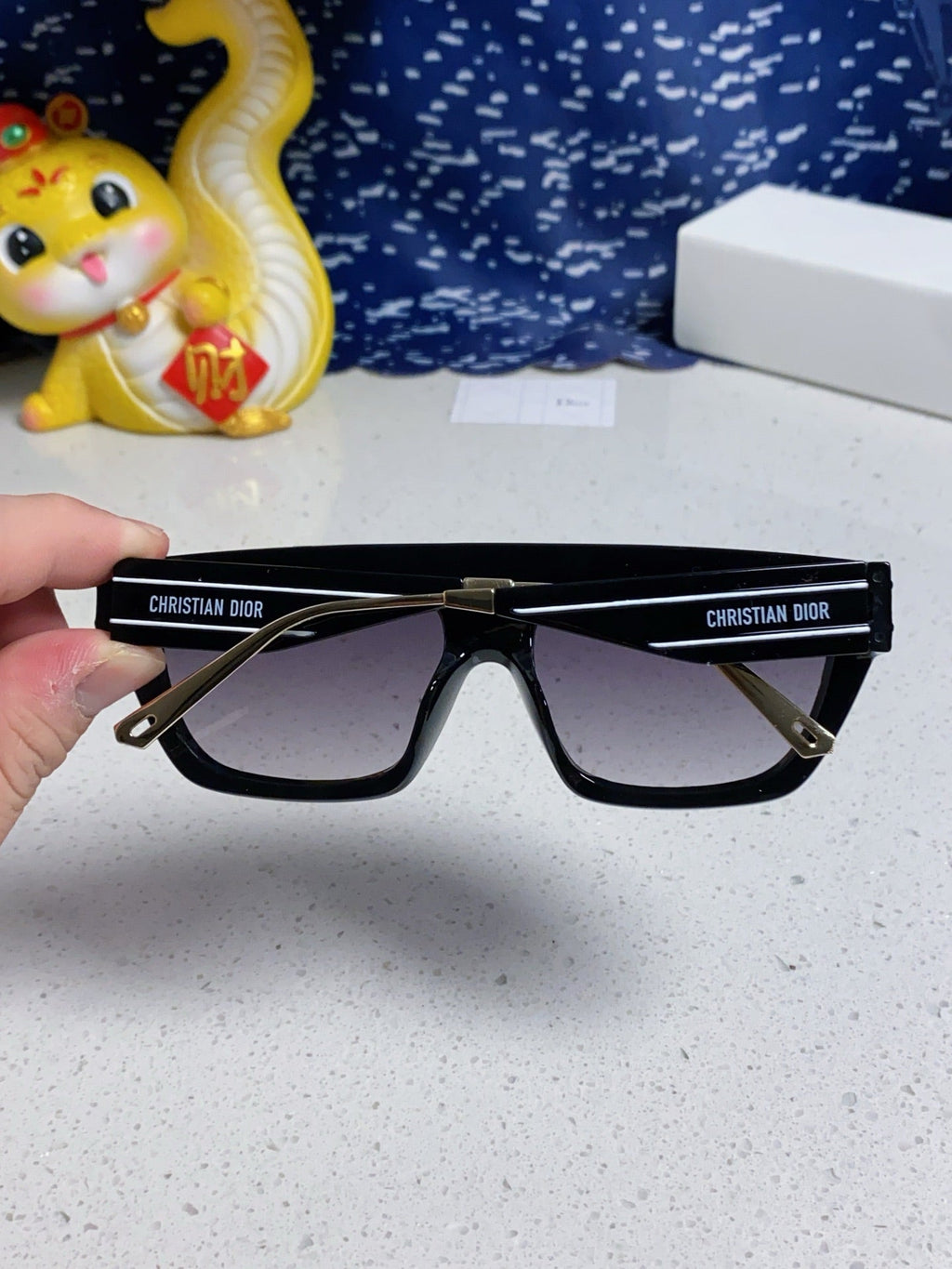 DIOR MONTAIGNE SUNGLASS CLUB M7U IN BLACK ACETATE