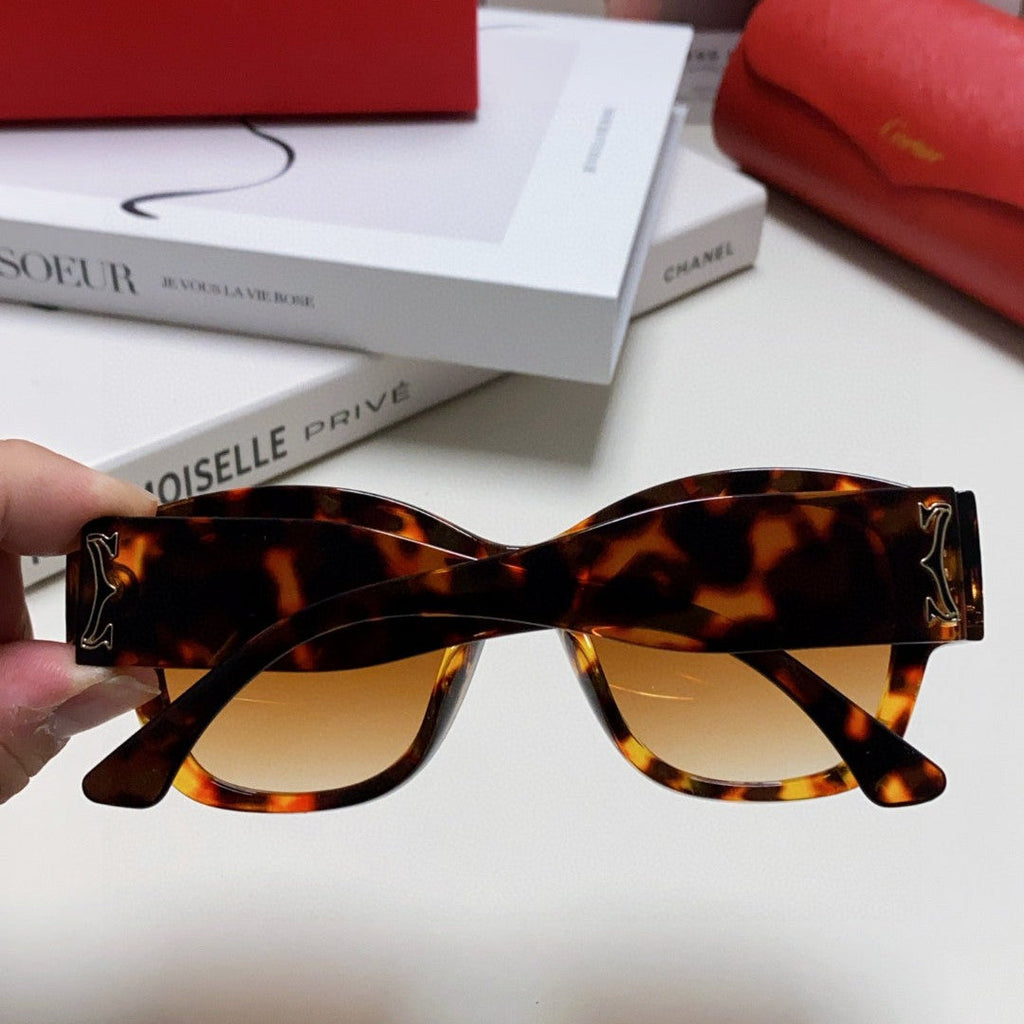 CARTIER CHUNKY SQUARE FRAME SUNGLASSES 533149 IN ACETATE