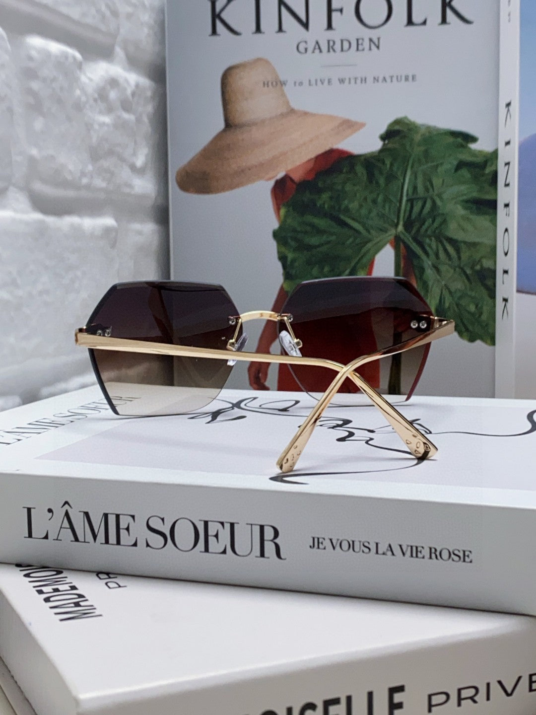 CARTIER PANTHÈRE RIMLESS GEOMETRIC FRAME SUNGLASSES  539743 IN METAL