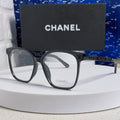 CHANEL SQUARE SUNGLASSES 632029 IN BLACK ACETATE BLACK LOGO ON FRAME