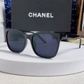 CHANEL SQUARE SUNGLASSES 3392 IN BLACK ACETATE BLACK LENSES