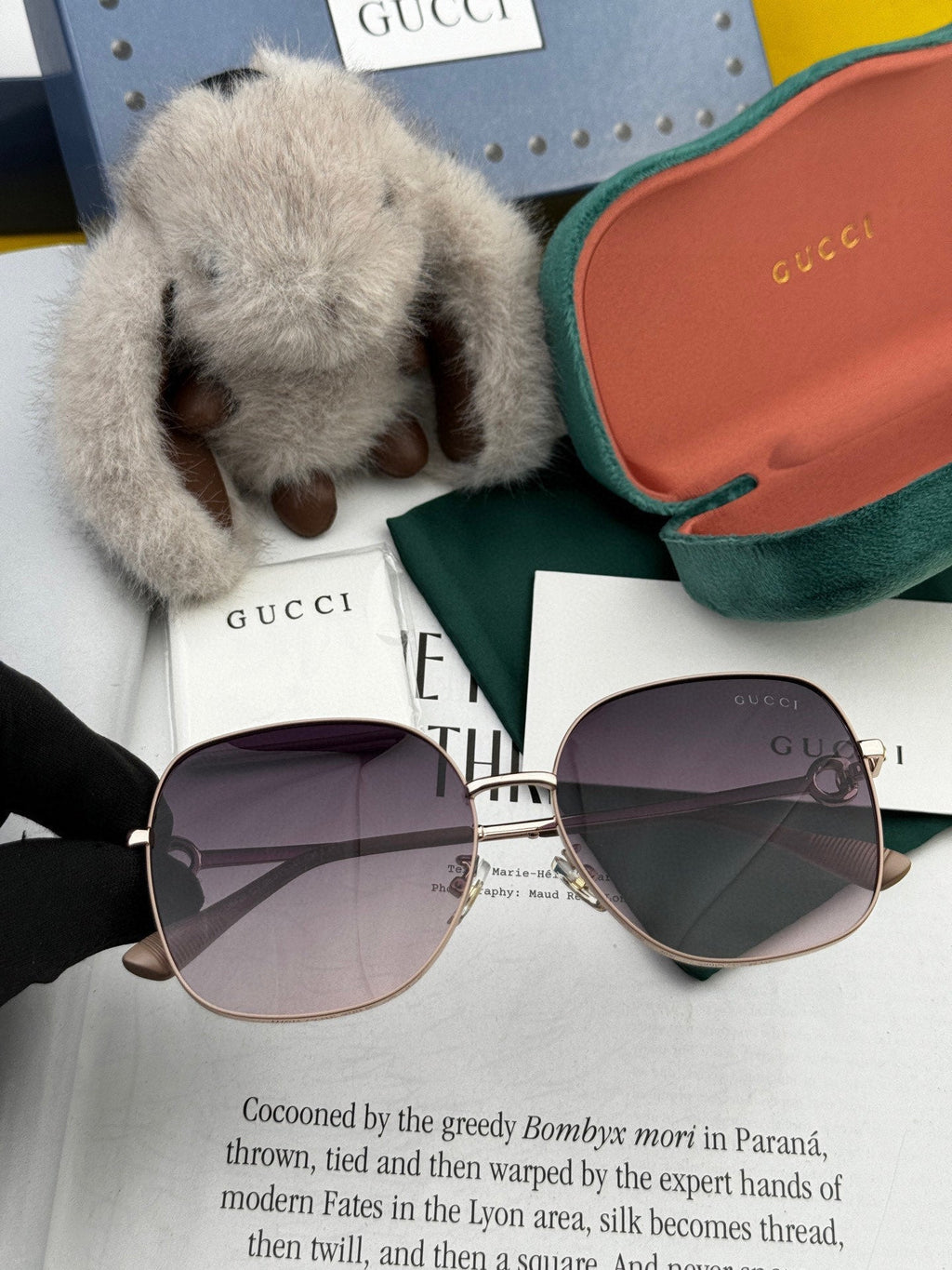 GUCCI SQUARE FRAME SUNGLASSES G0642 IN METAL