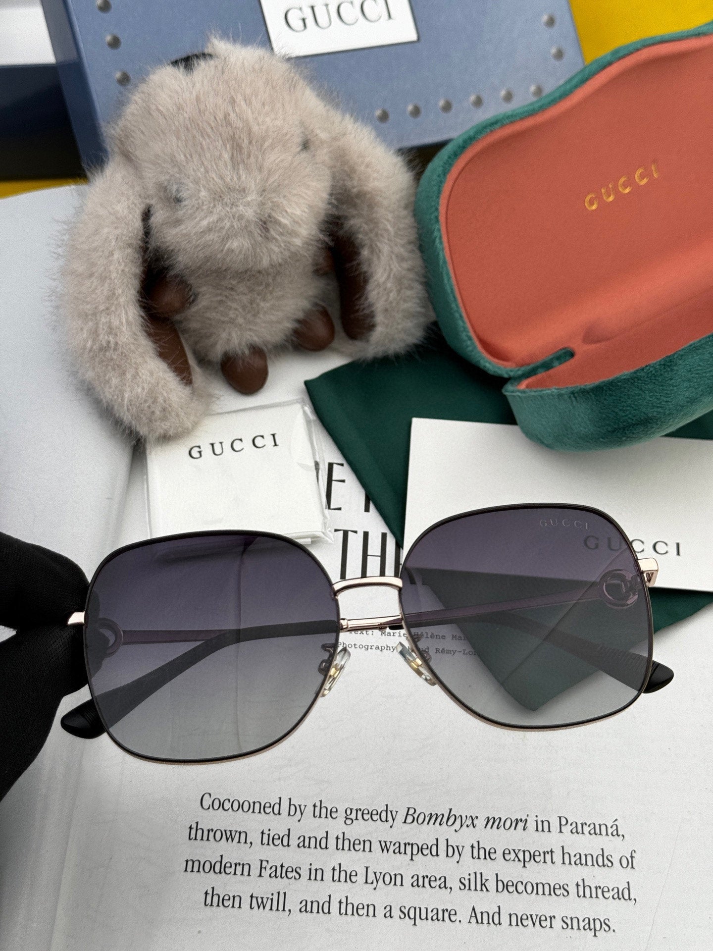 GUCCI SQUARE FRAME SUNGLASSES G0642 IN METAL