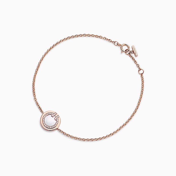 TIFFANY & CO. DIAMOND CIRCLE PINK GOLD BRACELET